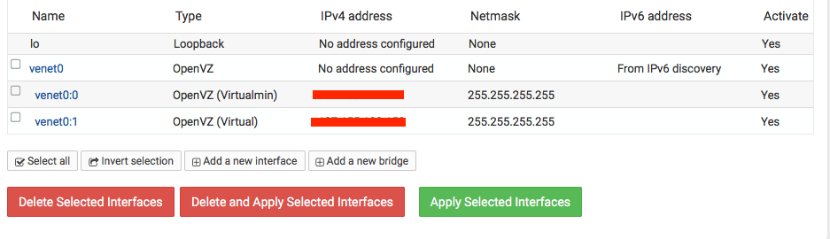 Virtualmin and 127.0.02 loopback on OpenVZ VPS Server